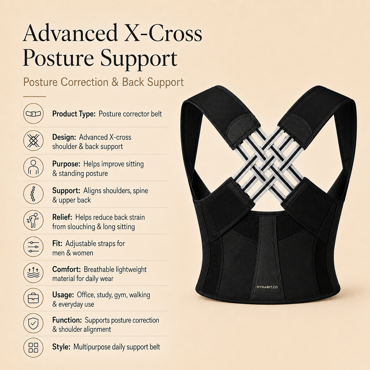 PostureX™ Pro Support Brace